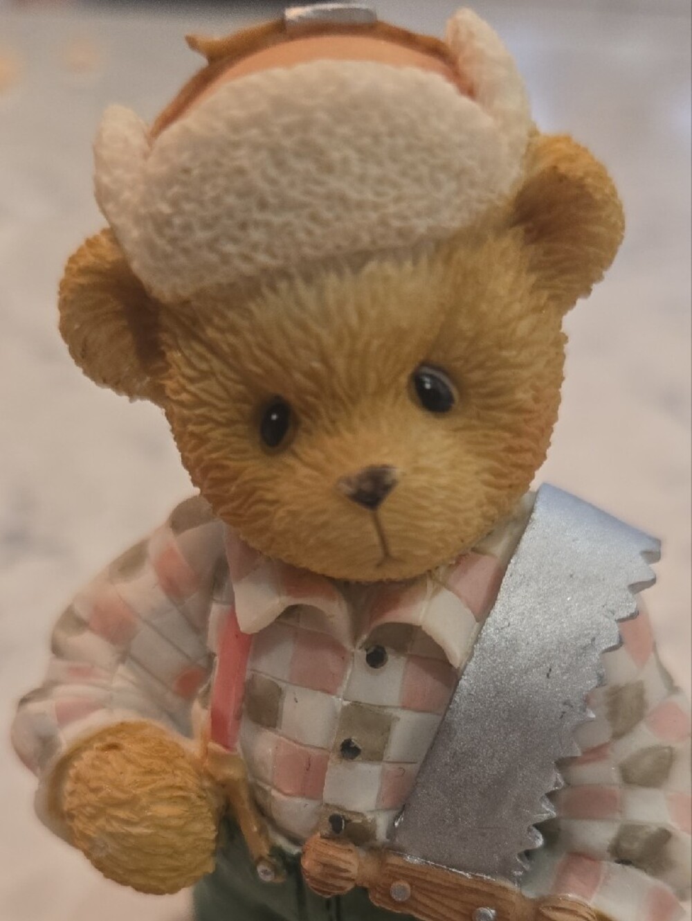 🪓 VTG 1996 Cherished Teddies figurine Preston: Riding Across Great White North